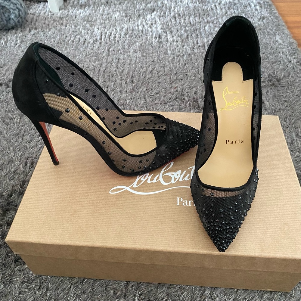 CHRISTIAN LOUBOUTIN FOLLIES STRASS 100MM
